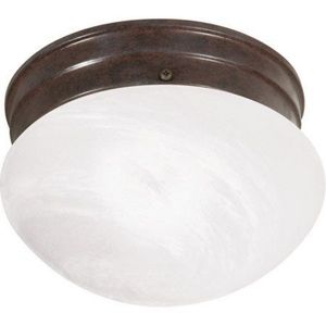Nuvo Small Alabaster Flush Mount Mushroom Light